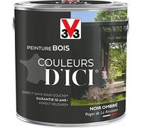 V33 Peinture Bois Couleurs d ICI® - Noir ombré - Plages de réunion - Velours - 2L