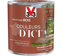 V33 Peinture Bois Couleurs d ICI® - Orange oxydé Roseaux de camargue - Velours - 0,5L