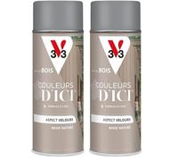 V33 Peinture Bois Couleurs d'ICI aérosol - Beige nature - 400ml (Lot de 2)