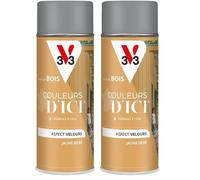 V33 Peinture Bois Couleurs d'ICI aérosol - Jaune ocré - 400ml (Lot de 2)