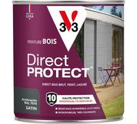 V33 Peinture bois Direct Protect - Anthracite - 0,5L