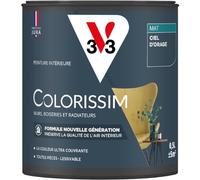 V33 Peinture Colorissim Multi-supports Ciel d'Orage Mat 0,5L | Peinture Murs Boiseries Radiateurs, Ultra-couvrant, Toutes pièces, Lessivale, Qualité de l'air intérieur