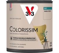 V33 Peinture Colorissim Multi-supports Sable Rose Mat 0,5L | Peinture Murs Boiseries Radiateurs, Ultra-couvrant, Toutes pièces, Lessivale, Qualité de l'air intérieur