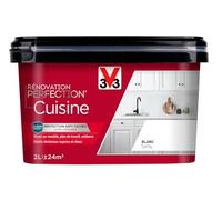 V33 Peinture de rénovation cuisine, Rénovation perfection Blanc satin 2L