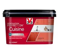 V33 Peinture de rénovation cuisine, Rénovation perfection Espelette satin 2L