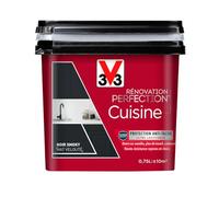 V33 Peinture de rénovation cuisine, Rénovation perfection Noir smoky mat 750ml