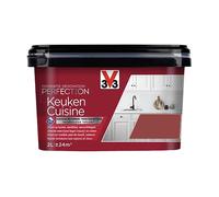 V33 Peinture de rénovation cuisine,Rénovation perfection Rouge exquis satin 2L