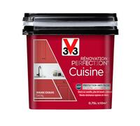 V33 Peinture de rénovation cuisine, Rénovation perfection Rouge exquis satin 750ml