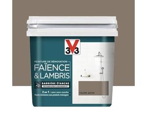V33 Peinture De Rénovation Faïence & Lambris Taupe 0,75 L
