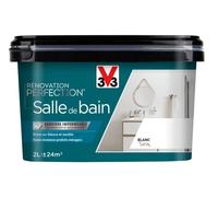 V33 Peinture de rénovation salle de bain, Rénovation perfection Blanc satin 2L