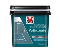 V33 Peinture de rénovation salle de bain, Rénovation perfection Bleu profond satin 750ml