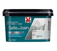 V33 Peinture de rénovation salle de bain, Rénovation perfection Tendre gris satin 2L