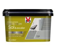 V33 Peinture de rénovation Sol & escalier, Rénovation perfection Titane satin 2L