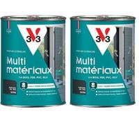 V33 Peinture extérieure Multi-matériaux, Anthracite satin 1,5L (Lot de 2)