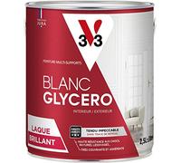V33 Peinture glycéro blanche multi-supports brillante, BLANC GLYCERO 2,5L
