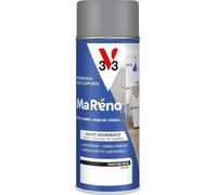 V33 Peinture Intérieure Ma Réno - Aérosol - Blanc Satin 400ml | Multi-Supports - Rénovation - Sous-Couche intégrée - Résistant et Lessivable - Couvrant