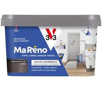 V33 - Peinture Intérieure Ma Réno - Multi-Supports - Rénovation - Sous-Couche intégrée - Résistant et Lessivable - Couvrant - Fonte Métallisé 2L