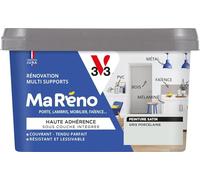 V33 Peinture Intérieure Multi-Supports Ma Réno Gris Porcelaine Satin 0,5L