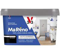 V33 Peinture Intérieure Multi-Supports Ma Réno Noir Absolu Satin 2L
