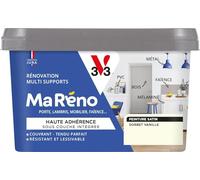 V33 Peinture Intérieure Multi-Supports Ma Réno Sorbet Vanille Satin 0,5L | Multi-Supports - Rénovation - Sous-Couche intégrée - Résistant et Lessivable - Couvrant