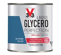 V33 Peinture Laque Glycéro Brillant Bleu Marin 0,5L