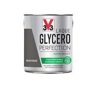 V33 Peinture Laque Glycéro Satin Brun Poivre 2L | Tendu impeccable, Adhérence directe, Multi-supports, Intérieur-Extérieur, Haute résistance taches et chocs
