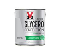 V33 Peinture Laque Glycéro Satin Gris Perle 2L | Tendu impeccable, Adhérence directe, Multi-supports, Intérieur-Extérieur, Haute résistance taches et chocs