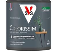 V33 Peinture multi-supports Colorissim® Anthracite satin 0,5L