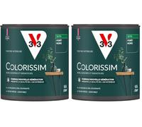 V33 Peinture multi-supports Colorissim® Forêt noire satin 0,5L (Lot de 2)