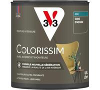 V33 Peinture multi-supports Colorissim® Gris d'assise Mat 0,5L