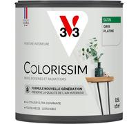 V33 Peinture multi-supports Colorissim® Gris platine satin 0,5L