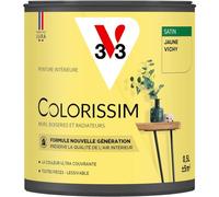 V33 Peinture multi-supports Colorissim® Jaune vichy satin 0,5L