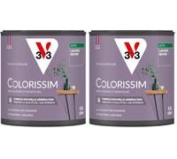 V33 Peinture multi-supports Colorissim® Lavande séchée satin 0,5L (Lot de 2)