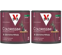 V33 Peinture multi-supports Colorissim® Lie de vin satin 0,5L (Lot de 2)