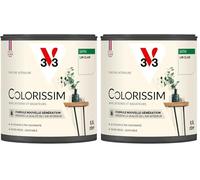 V33 Peinture multi-supports Colorissim® Lin clair satin 0,5L (Lot de 2)