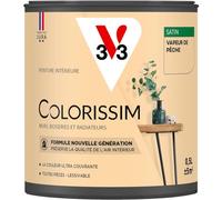 V33 Peinture multi-supports Colorissim® Vapeur de pêche satin 0,5L