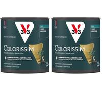 V33 Peinture multi-supports Colorissim® Vert profond Mat 0,5L (Lot de 2)