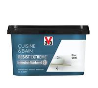 V33 Peinture multi-supports monocouche Cuisine & Bain Resist'Extrême® Satin, Blanc, 2L
