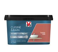 V33 116910 Peinture multi-supports monocouche Cuisine et Bain Resist'Extrême Satin, Espelette, 2 L