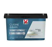 V33 Peinture multi-supports monocouche Cuisine & Bain Resist'Extrême® Satin, Gris Quartz, 2L