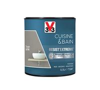 V33 Peinture multi-supports monocouche Cuisine & Bain Resist'Extrême® Satin, Taupe, 0,5L