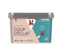 V33 Peinture Murale Coup d'Éclat® Bleu d'Orage Mat Poudré 2,5L | Tous murs neuf ou anciens, Rénovation facile, Masque les défauts, Lessivable, Contient des matières recy s