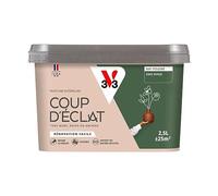 V33 Peinture Murale Coup d'Éclat® Kaki Dense Mat Poudré 2,5L | Tous murs neuf ou anciens, Rénovation facile, Masque les défauts, Lessivable, Contient des matières recy s