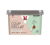 V33 Peinture Murale Coup d'Éclat® Sauge Douce Mat Poudré 2,5L | Tous murs neuf ou anciens, Rénovation facile, Masque les défauts, Lessivable, Contient des matières recy s