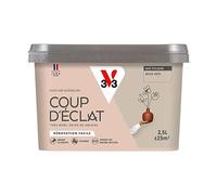 V33 Peinture murale intérieure Coup d'Éclat® Beige grès Mat Poudré 2,5L | Tous murs neuf ou anciens, Rénovation facile, Masque les défauts, Lessivable, Contient des matières recy s