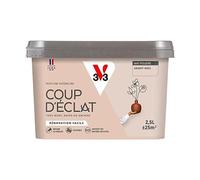 V33 Peinture murale intérieure Coup d'Éclat® Granit rose Mat Poudré 2,5L | Tous murs neuf ou anciens, Rénovation facile, Masque les défauts, Lessivable, Contient des matières recyclées