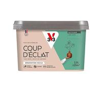 V33 Peinture murale intérieure Coup d'Éclat® Jade clair Mat Poudré 2,5L | Tous murs neuf ou anciens, Rénovation facile, Masque les défauts, Lessivable, Contient des matières recy s