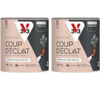 V33 Peinture murale intérieure Coup d'Éclat® Pierre de lave Mat Poudré 0,5L (Lot de 2)