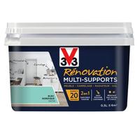 V33 Peinture rénovation multi-supports, Bleu nordique satin 0,5L