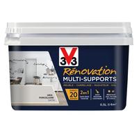 V33 Peinture rénovation multi-supports, Gris porcelaine satin 0,5L